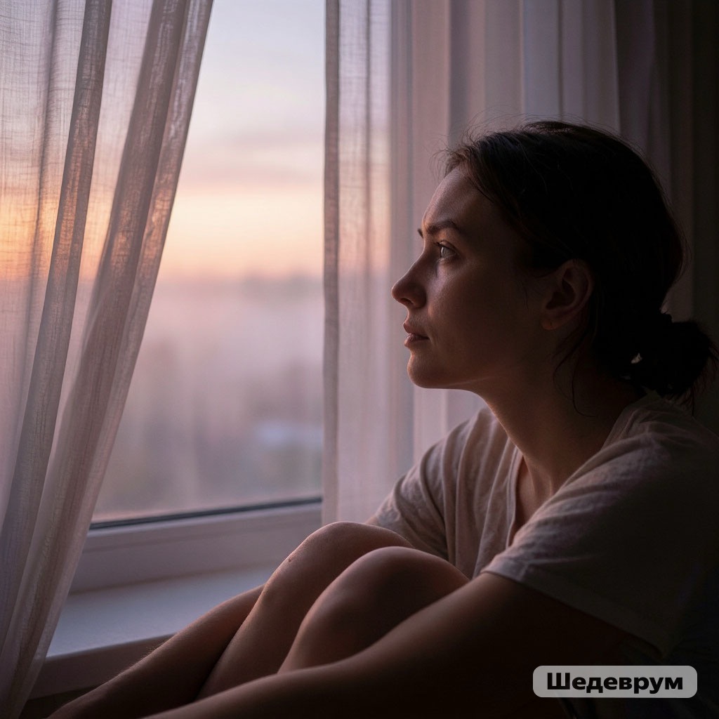 Alt: человек размышляет после сна