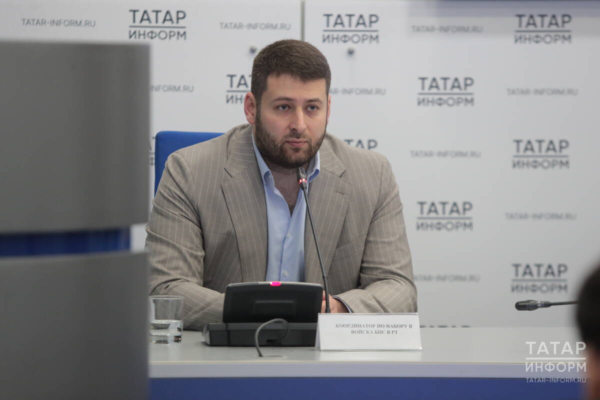 Координатор по набору в Войска беспилотных систем в Татарстане Олег Сергеев Фото: © Рамиль Гали / «Татар-информ»