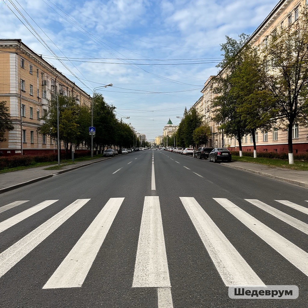 Alt: пешеходный переход в Татарстане