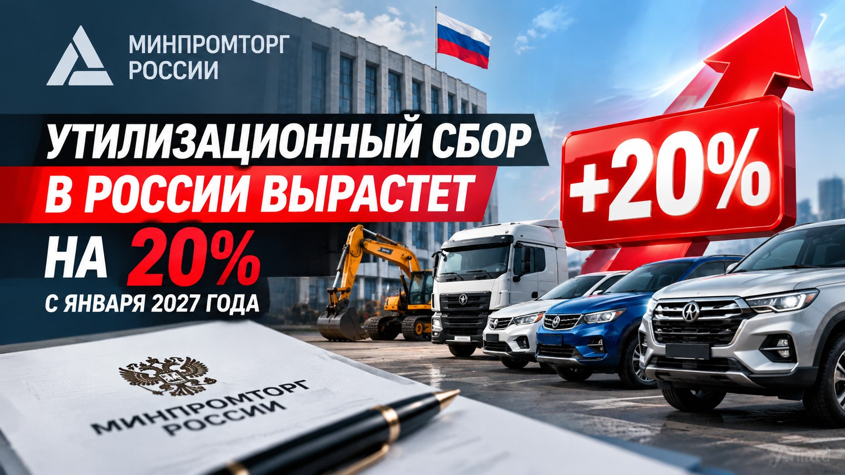 Утилизационный сбор в России вырастет на 20 процентов с января 2027 года