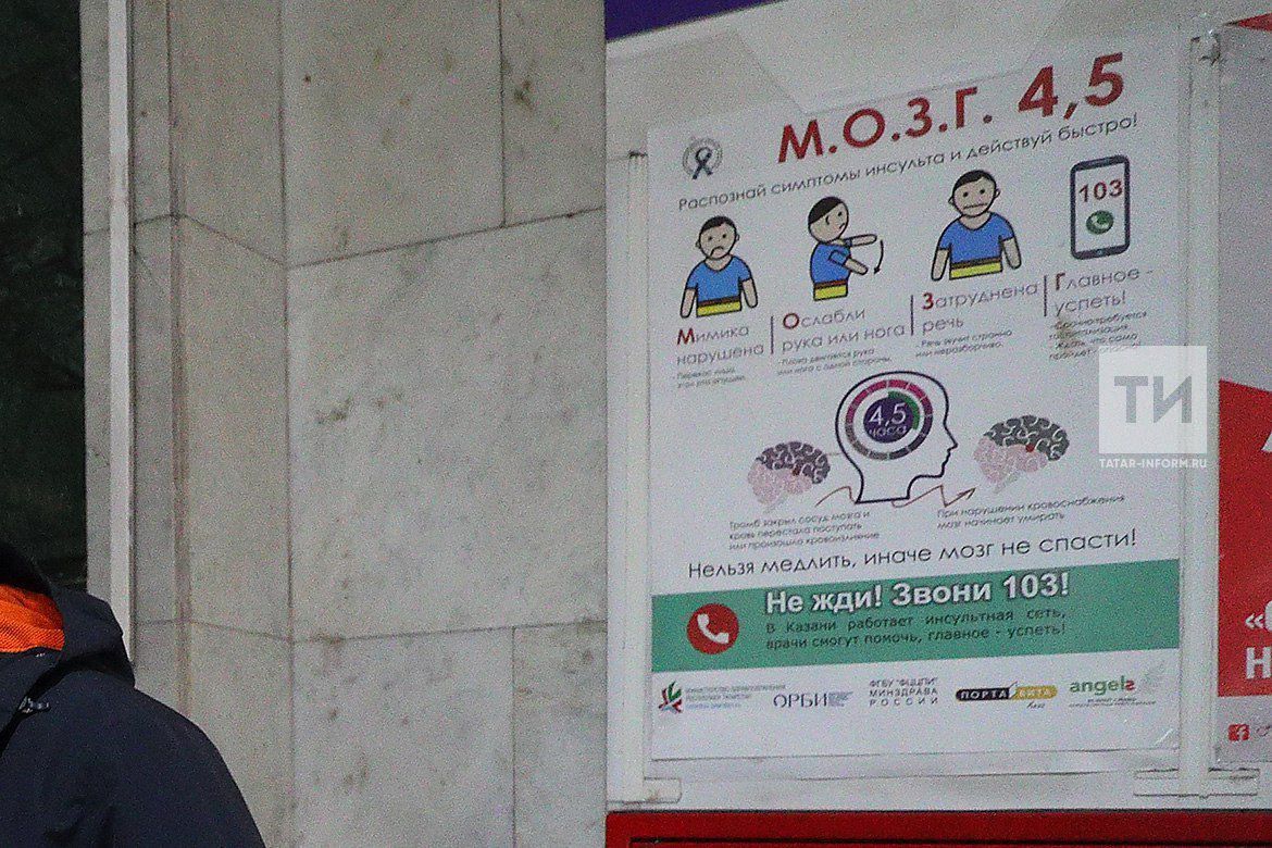 Как распознать инсульт и успеть спасти человека: в казанском метро появились инструкции