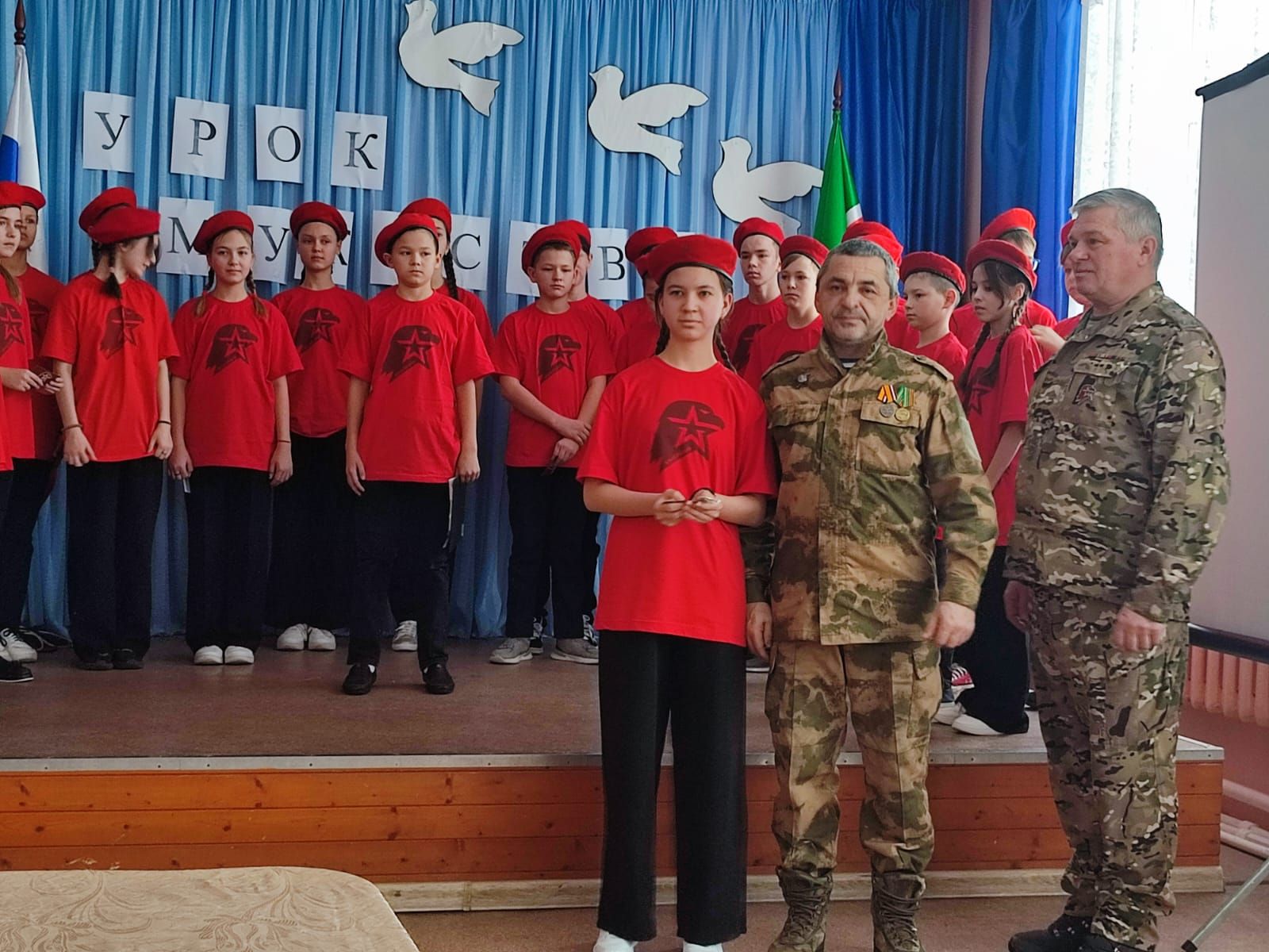 Чепчуговских школьников посвятили в ряды Юнармии