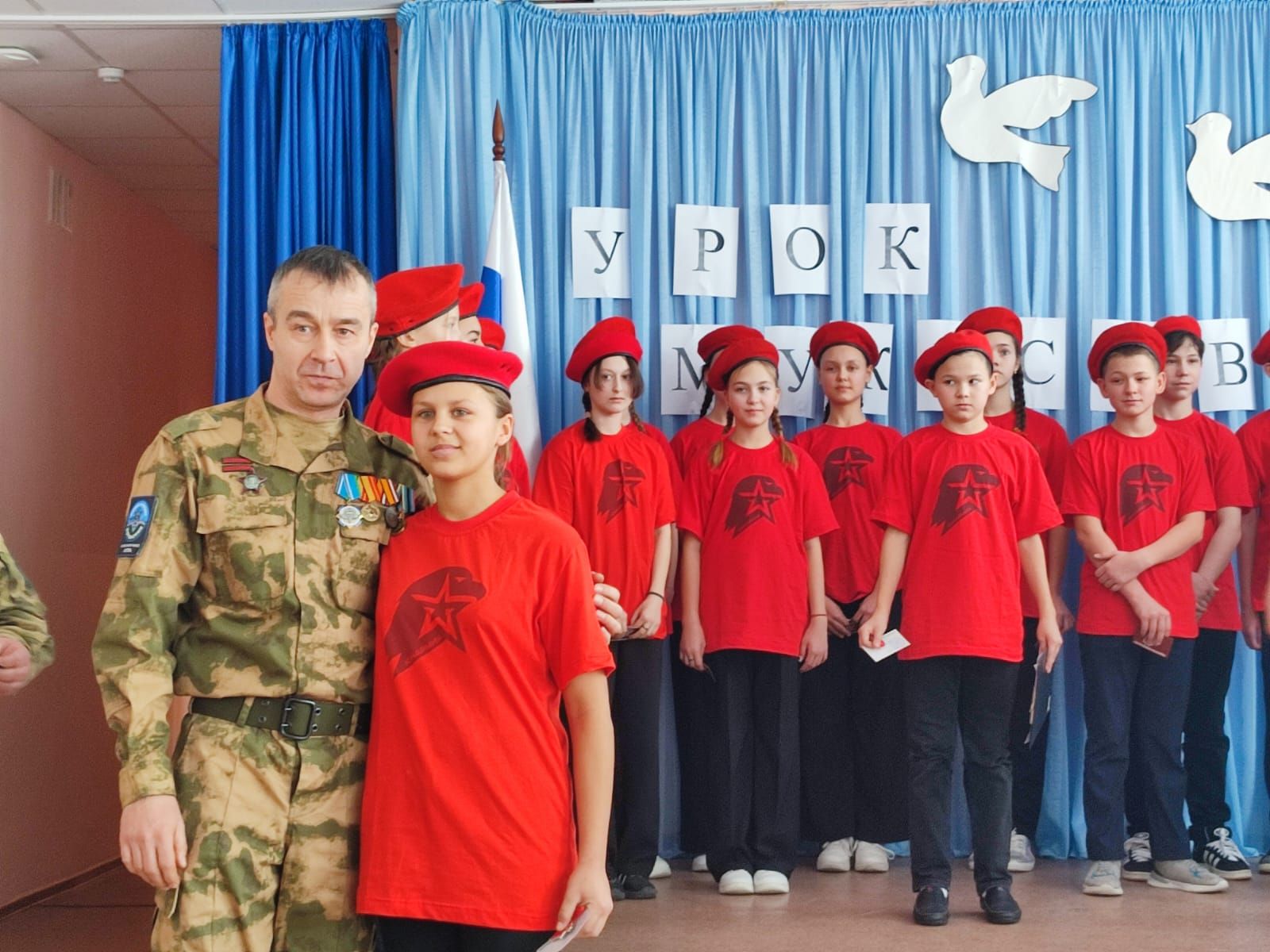 Чепчуговских школьников посвятили в ряды Юнармии