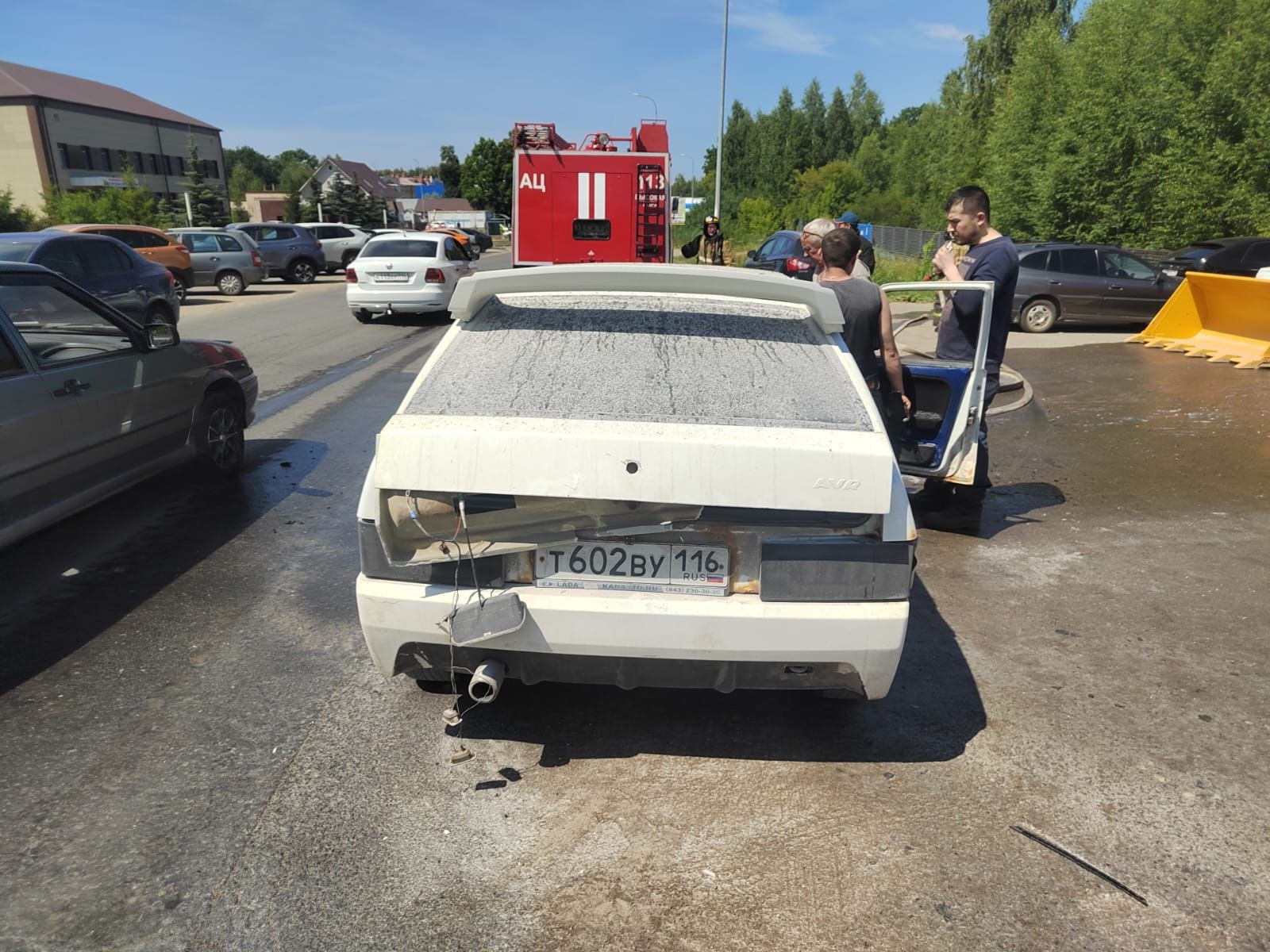 В селе Высокая Гора на ходу загорелся автомобиль