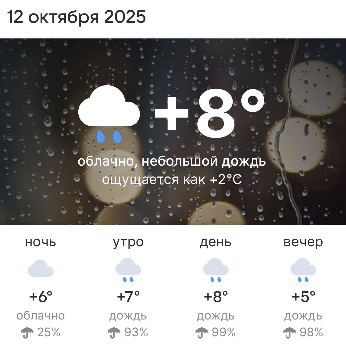 Прогноз для 12 октября 2025 года в Высокогорском районе