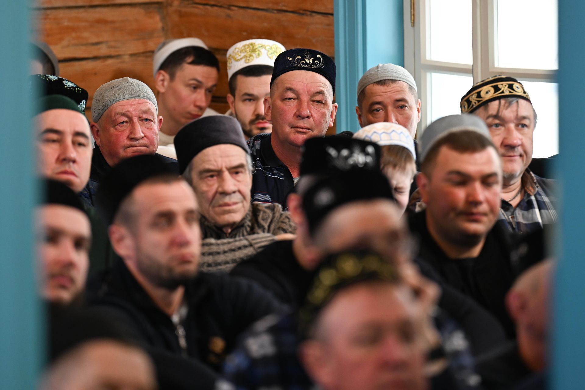Раис Татарстана встретил Ураза-байрам в мечети Высокогорского района