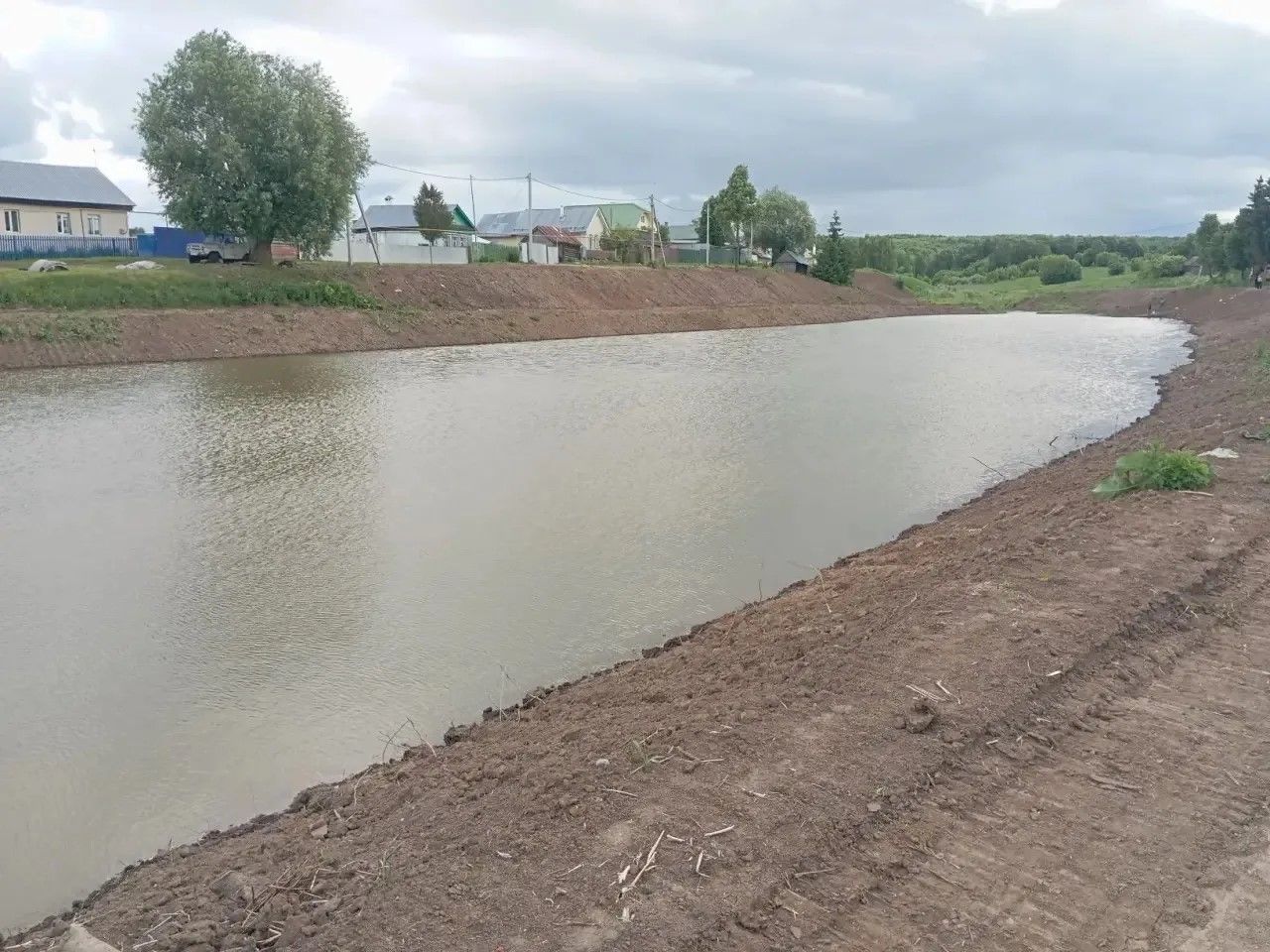 В селе Айбаш завершилось берегоукрепление реки Петьялка