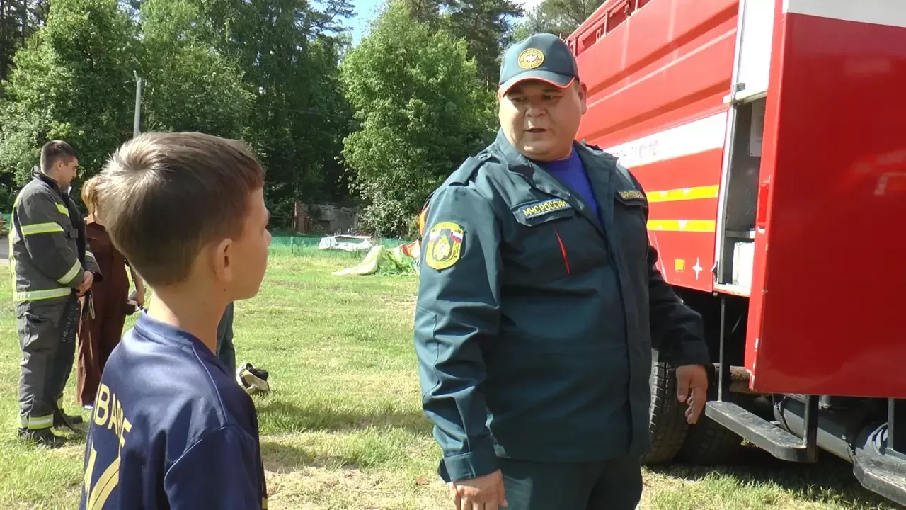 В лагере «Костёр» прошли противопожарные учения с участием детей