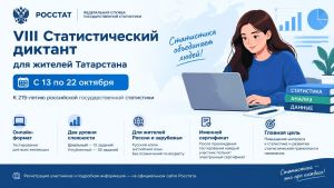 Росстат проведет VIII Статистический диктант для жителей Татарстана