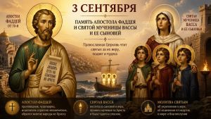Верующие чтят память апостола Фаддея и святой Вассы 3 сентября