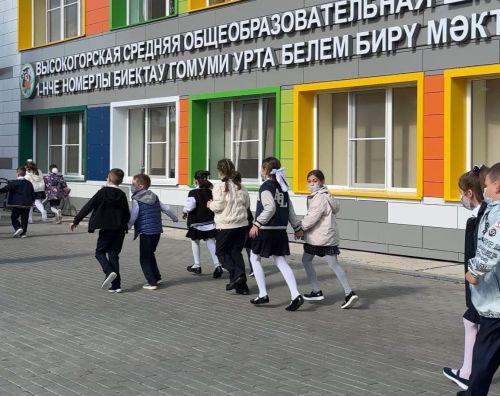 Учебная пожарная тревога в Высокогорской СОШ № 1