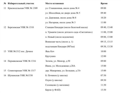 В Высокогорском районе запустят автобусы к избирательным участкам