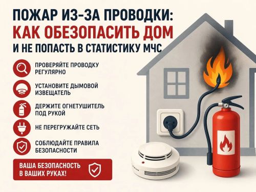 Пожар из‑за проводки: как обезопасить дом и не попасть в статистику МЧС
