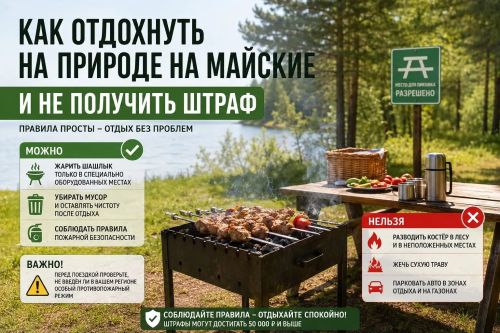 Как отдохнуть на природе на майские праздники и не получить штраф