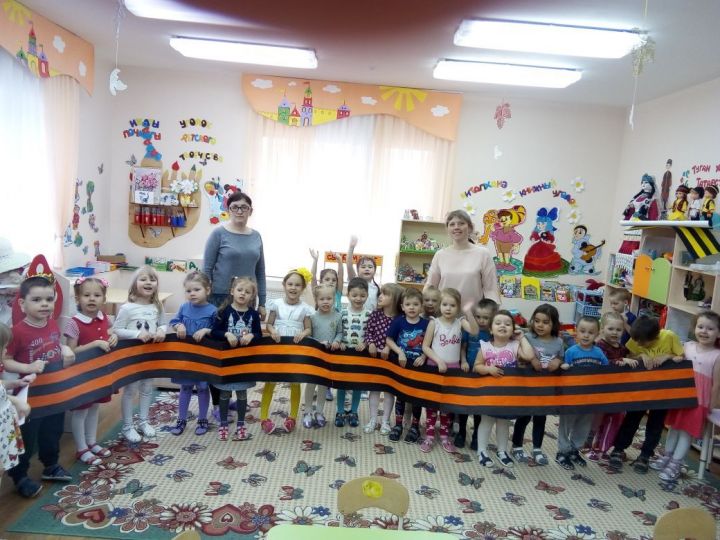 Акция «Георгиевская ленточка» в детском саду «Тургай»