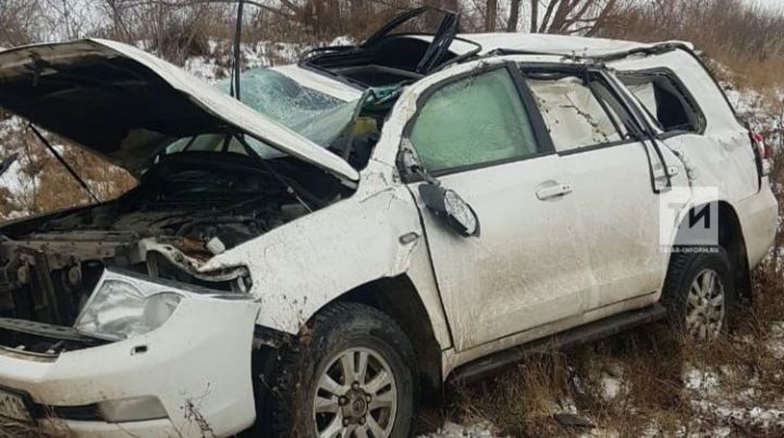 В Лаишевском районе РТ иномарка перевернулась в кювет, водитель погиб на месте