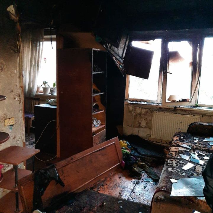 В Куркачах женщина подожгла собственную квартиру