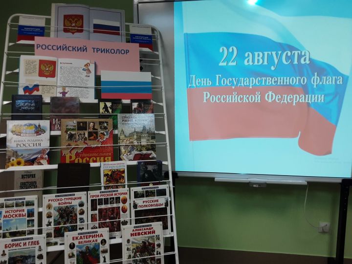 В Чернышевской сельской библиотеке открыта книжная выставка «Российский триколор»