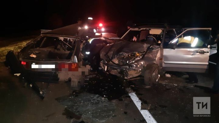 В Елабуге лоб в лоб столкнулись две легковушки, оба водителя погибли