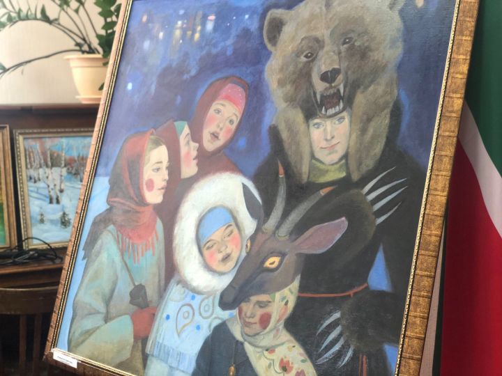 Молодые художники Татарстана представили картины о русских праздниках на выставке в Высокой Горе