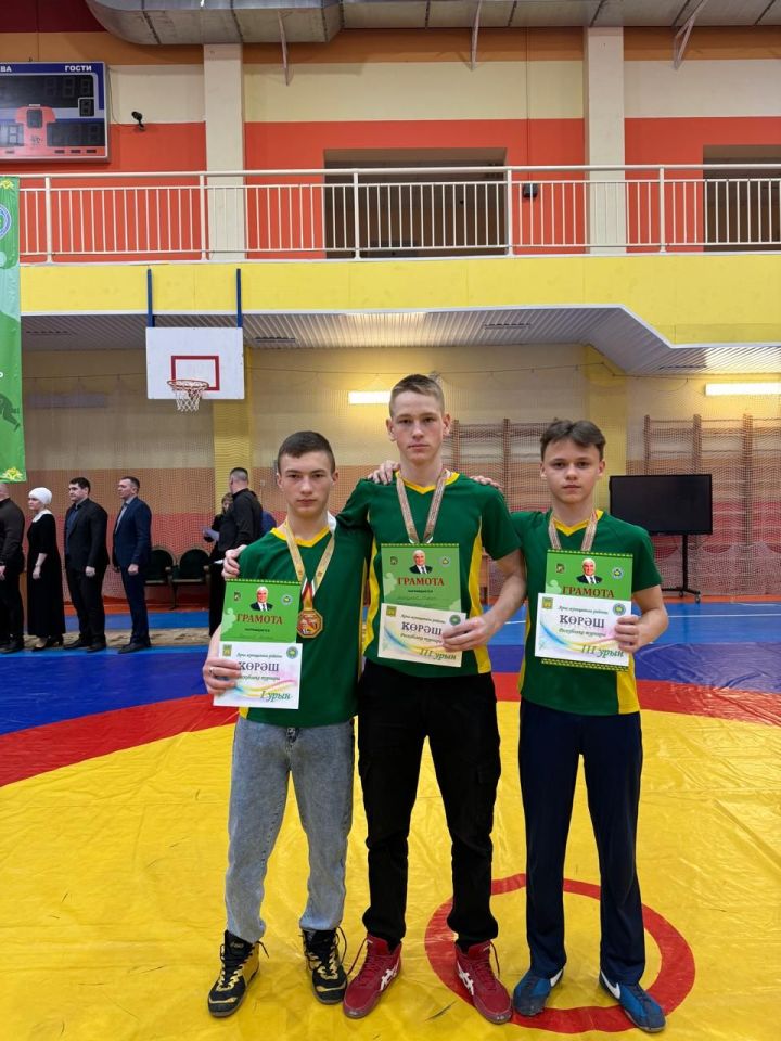 Высокогорские борцы вернулись с медалями с турнира