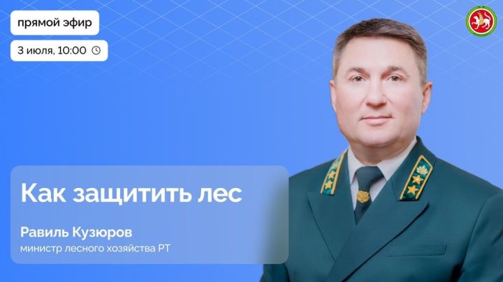 Пройдёт прямой эфир с участием министра лесного хозяйства