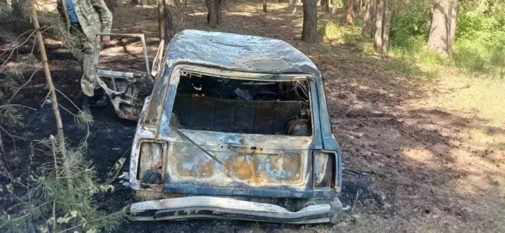 В СНТ «Кактус-74» полностью сгорел автомобиль