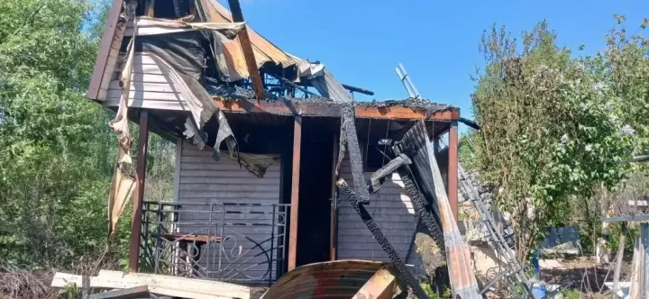 В СНТ «Дружба» произошел пожар в бане