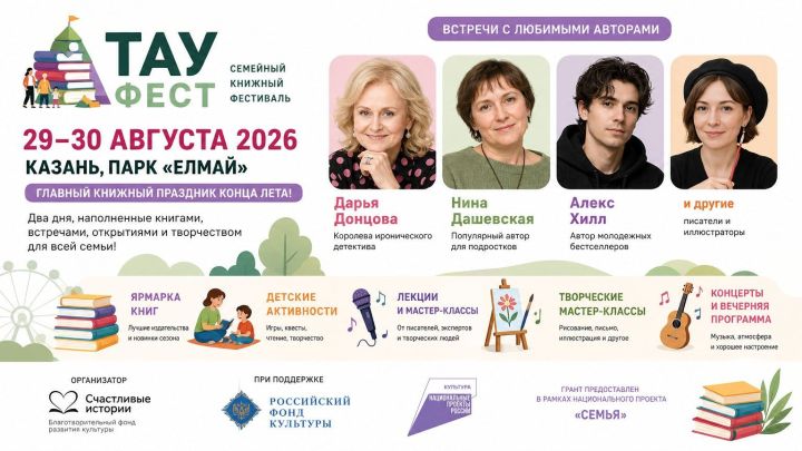 В Казани в пятый раз пройдет книжный фестиваль «Тау Фест»