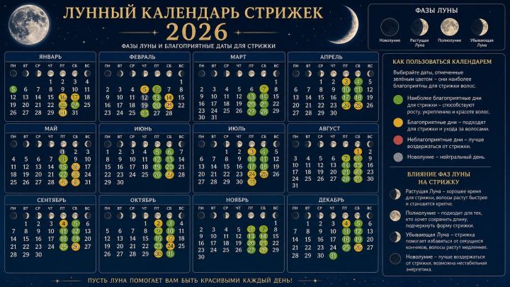 Астрологи назвали благоприятные дни для стрижек в 2026 году
