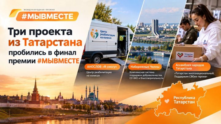 Три проекта из Татарстана пробились в финал премии #МЫВМЕСТЕ