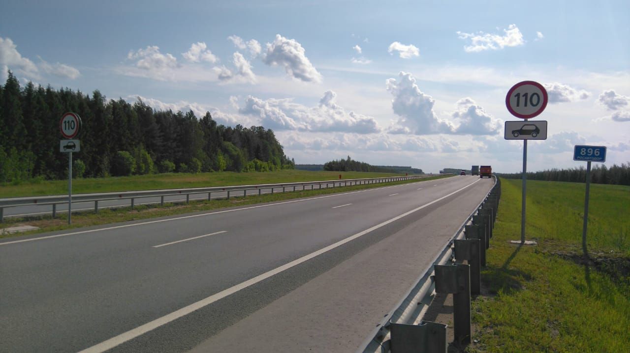 С 6 июня на участке автодороги М-7 «Волга» максимальная скорость увеличится до 110 км/ч
