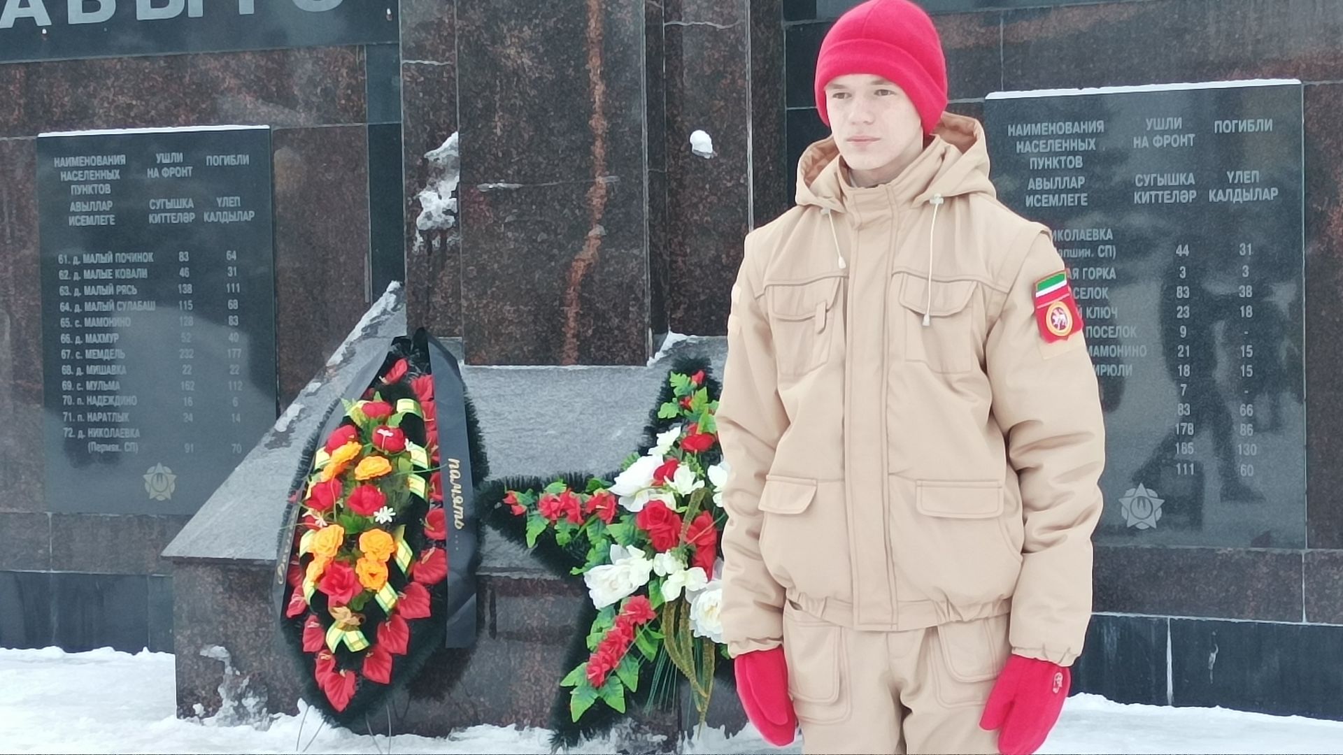 Сегодня к Вечному огню на Аллее славы возложили цветы