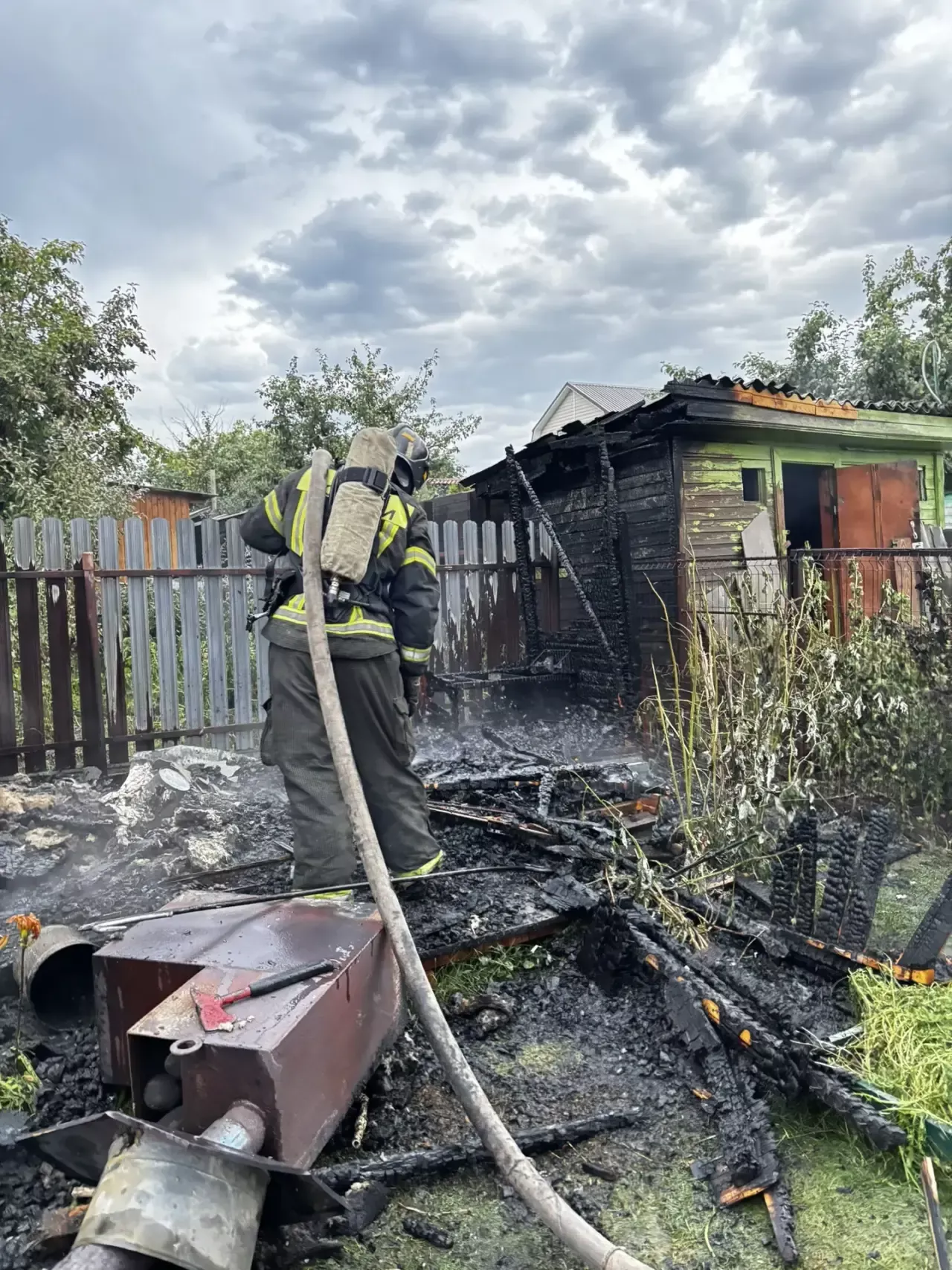 Пожар в СНТ «Кактус‑74»: сгорели баня и пристрой