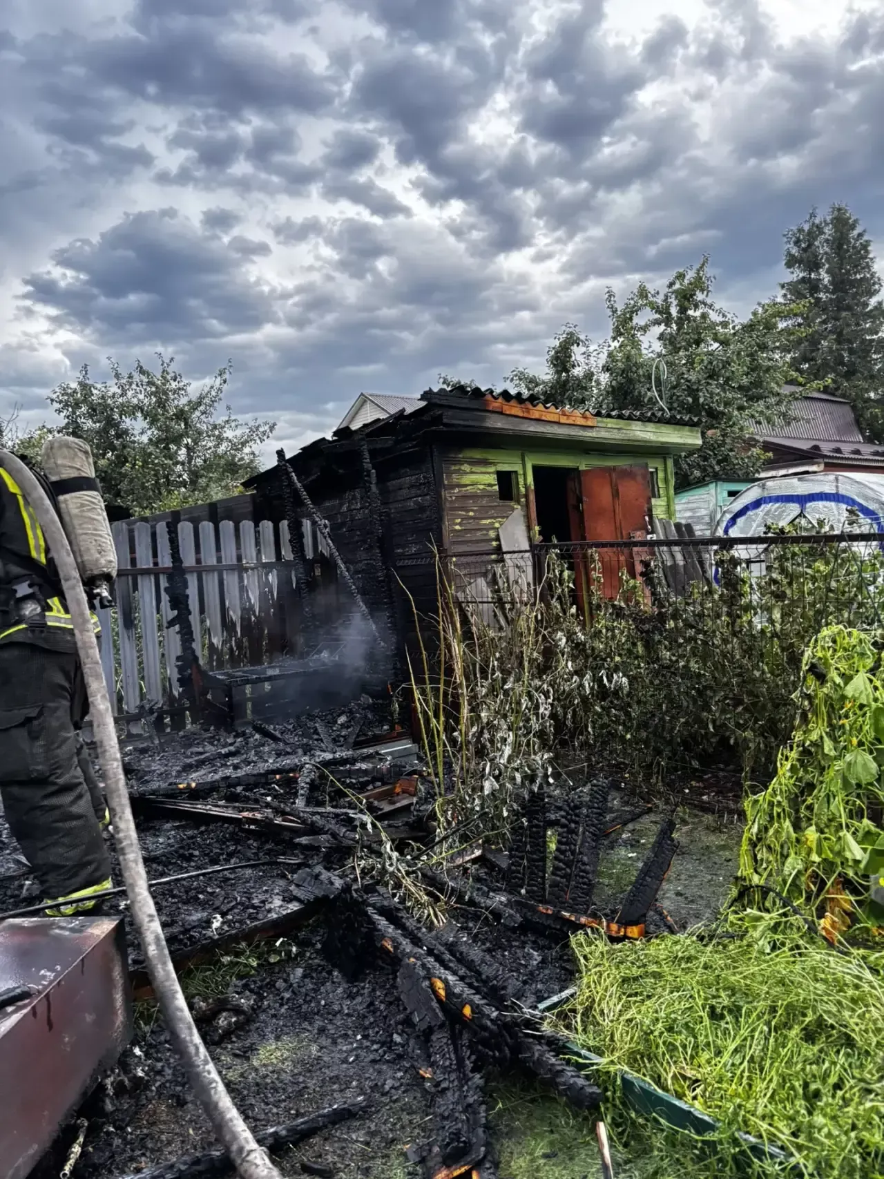 Пожар в СНТ «Кактус‑74»: сгорели баня и пристрой
