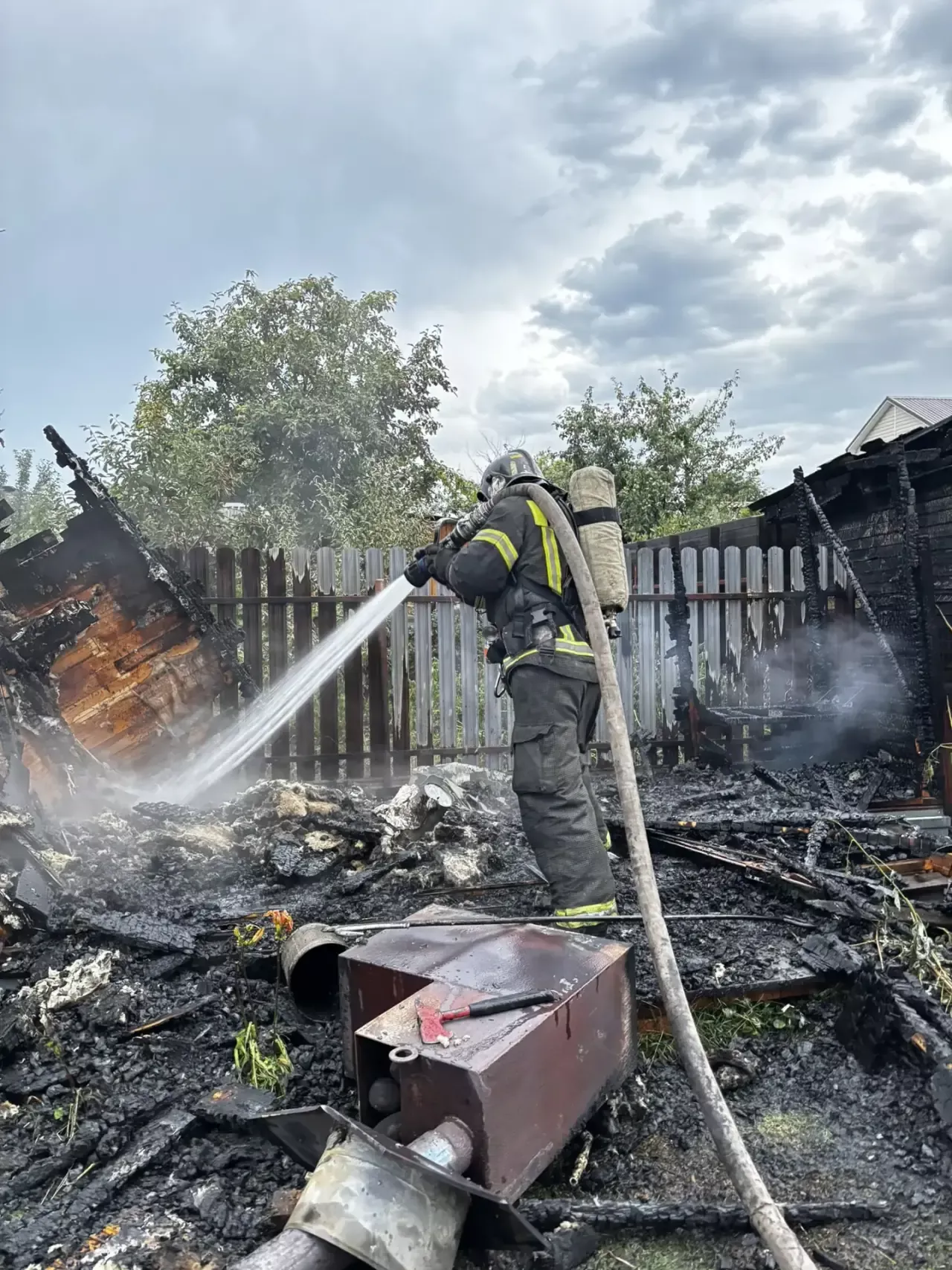 Пожар в СНТ «Кактус‑74»: сгорели баня и пристрой