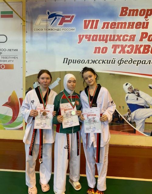 В Первенстве РТ по тхэквондо высокогорские спортсменки взяли три медали