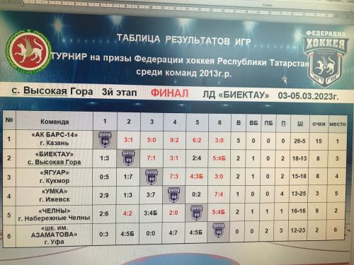 Высокогорские хоккеисты взяли «бронзу»