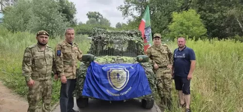 В Высокогорском районе передали автомобиль «Нива» бойцам батальона «Алга»