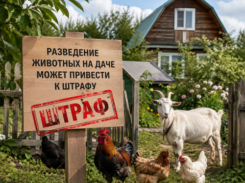 За разведение кур и коз на даче могут оштрафовать на 20 тысяч рублей