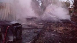 В Высокогорском районе сгорела баня