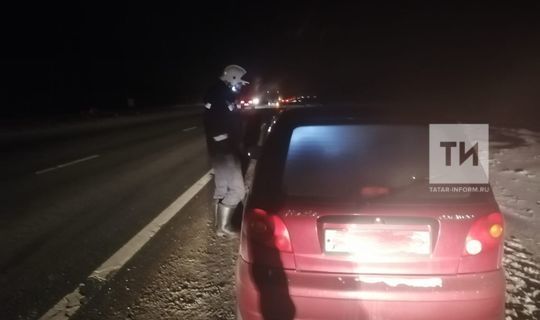 В Татарстане спасли отца с сыном, которые замерзали в сломавшемся авто на трассе