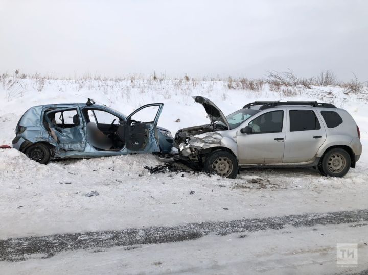 Пассажирка авто погибла в лобовом столкновении с легковушкой в Татарстане