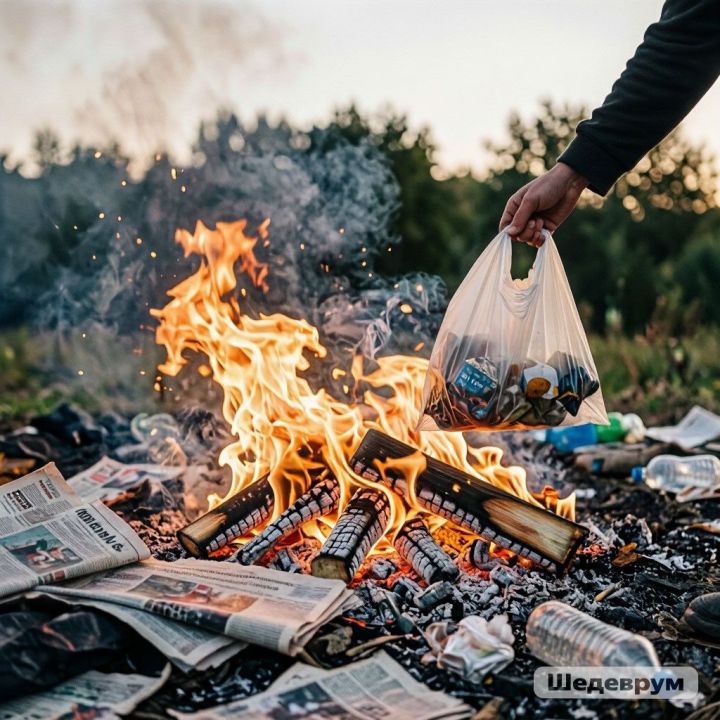 Көнкүреш калдыкларын яндырган өчен штраф яный