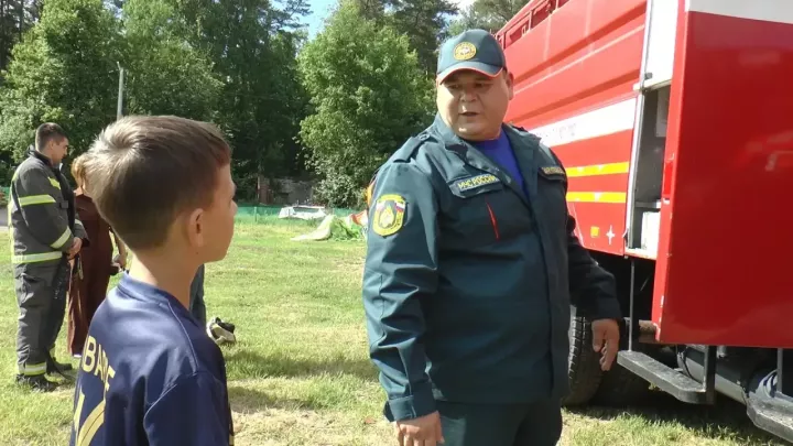В лагере «Костёр» прошли противопожарные учения с участием детей